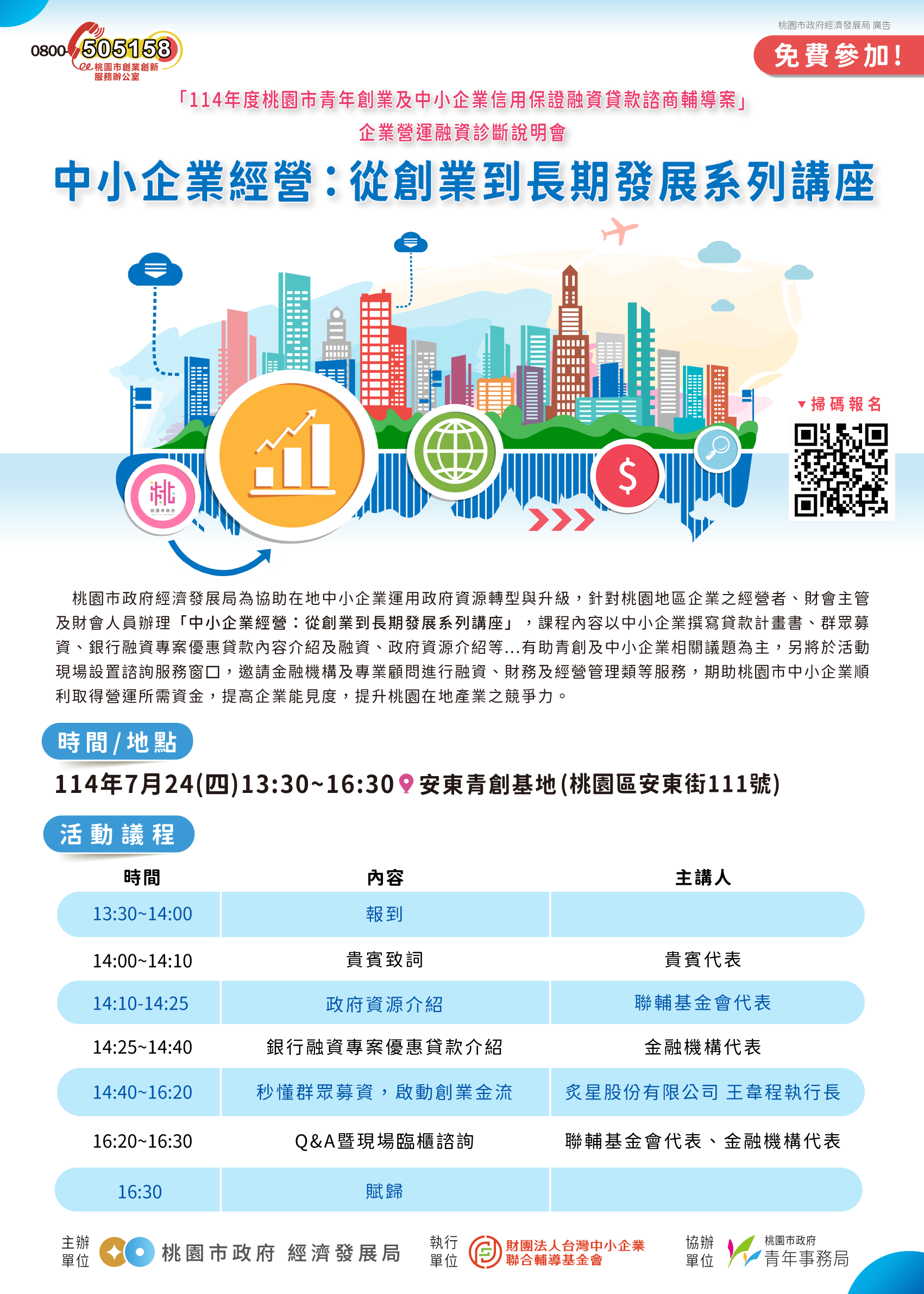 桃園市青年創業及中小企業信用保證融資貸款專案 正式開跑